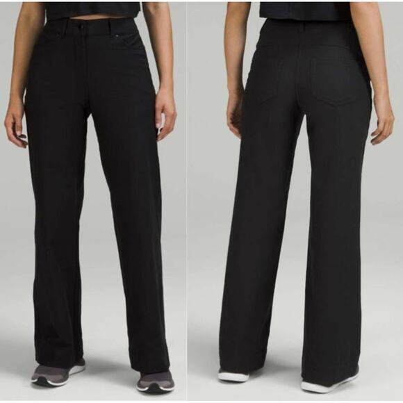 Lululemon Pants - Lululemon City Sleek 5 Pocket Pant Wide-Leg High-Rise Light Women's 28 Black